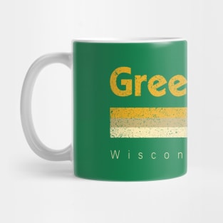 Vintage Green Bay Football Retro Wisconsin At Gameday Mug